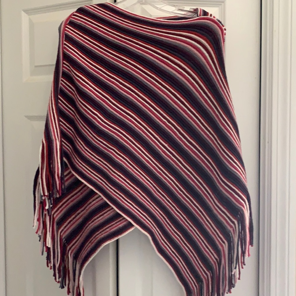 EUC Striped Poncho